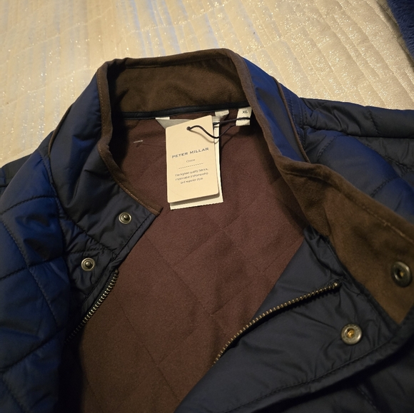 Peter Millar Men's Suffolk Quilted Travel Coat XL - Picture 10 of 11